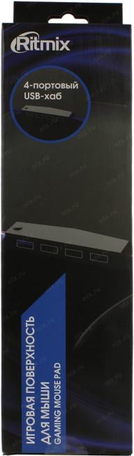 Ritmix <MPD-480> (коврик для мыши,  800x300x3мм, 3xUSB2.0+USB3.0 Hub)