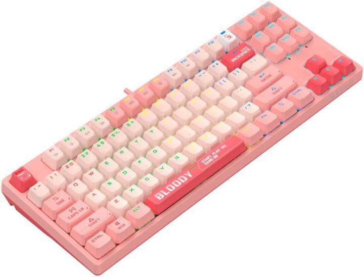 S87 USB  ENERGY PINK Клавиатура A4Tech Bloody S87 Energy механическая розовый USB for gamer LED (S87  USB ENERGY PINK)