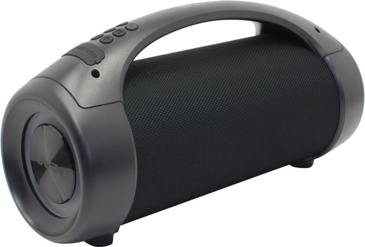 Sven Беспроводная портативная колонка SVEN PS-370 / 40W / TWS / microSD / USB / FM / Bluetooth / IPx5 / Батарея 2*3600mAh / Подсветка / Чёрный / пластик