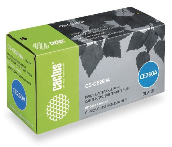 Картридж Cactus CS-CE260A Black для HP  Color LJ CP4025/4525/CM4540