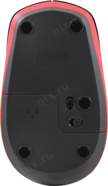 Logitech Wireless Mouse M190 Red <910-005926> (RTL) USB  3btn+Roll,  беспроводная