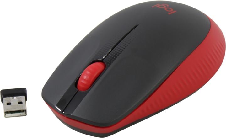 Logitech Wireless Mouse M190 Red <910-005926> (RTL) USB  3btn+Roll,  беспроводная
