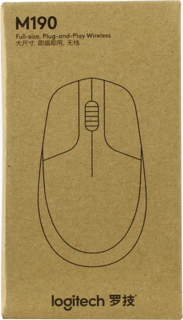 Logitech Wireless Mouse M190 Red <910-005926> (RTL) USB  3btn+Roll,  беспроводная