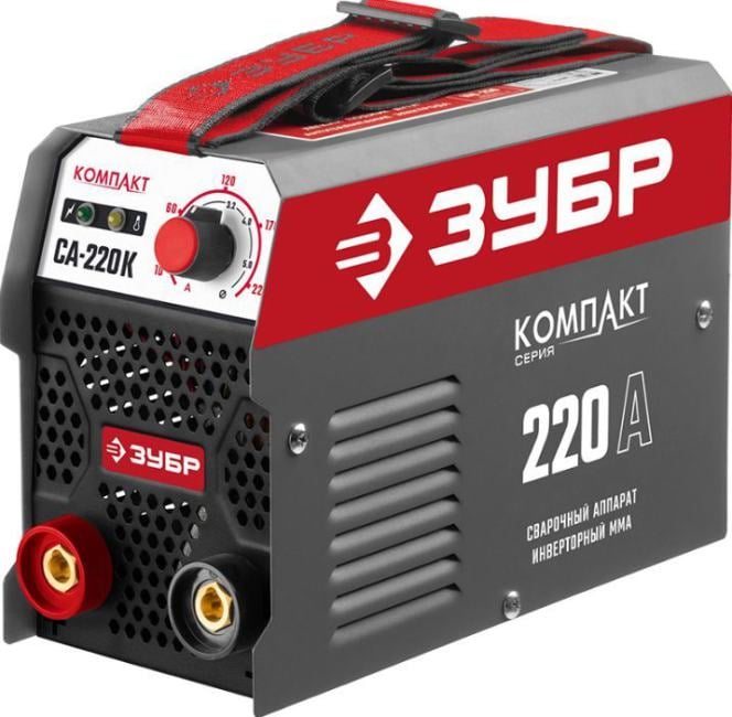 Сварочный аппарат ЗУБР СА-220К, инвертор, 220 А, IGBT, компактный