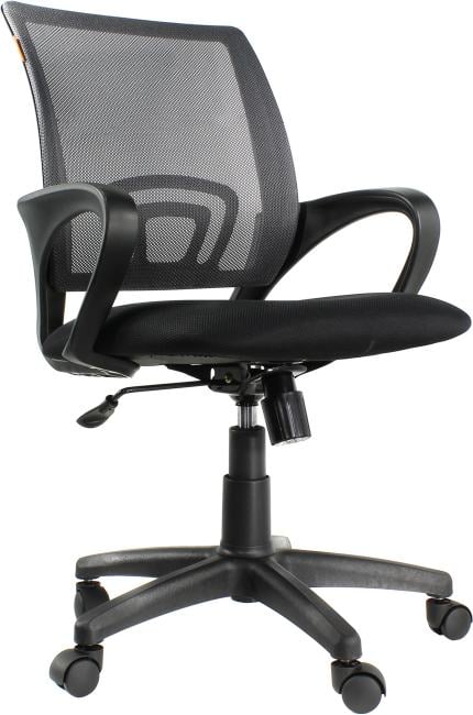 <7004042> Офисное кресло Chairman 696 TW-04 серый (спинка серая сетка,  сиденье чёрная ткань)