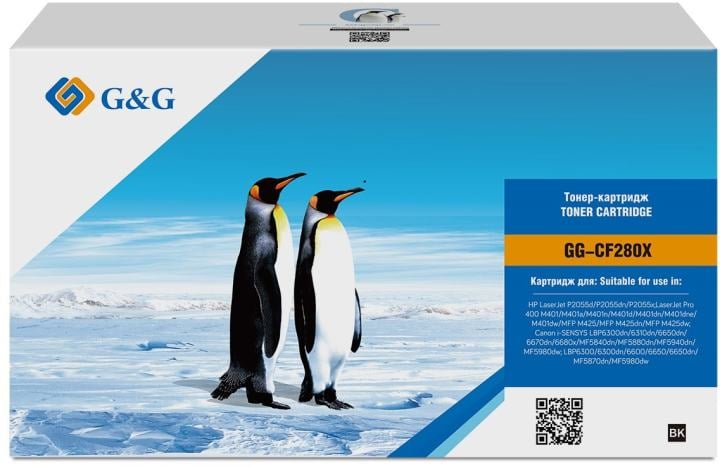 Картридж G&G GG-CF280X для HP  M401/M425/P2035/P2055, Canon LBP6300/6310/6650/6670/6680