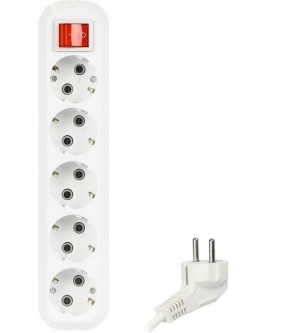 SBE-16-5-10-ZS Удлинитель Smartbuy, 5 гнезд 10 м, 16А/3,5кВт с выкл. и  заземлением  ПВС  3х1,0 (SBE-16-5-10-ZS)