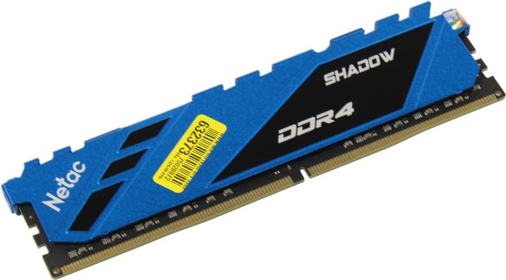 Память DDR4 16GB 3200MHz Netac NTSDD4P32SP-16B Shadow RTL Gaming PC4-25600 CL16 DIMM 288-pin 1.35В с радиатором Ret