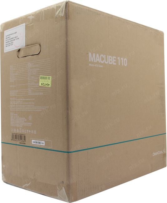 Minitower Deepcool MACUBE 110 <R-MACUBE110-BKNGM1N-G1> Black MicroATX без БП,  с  окном