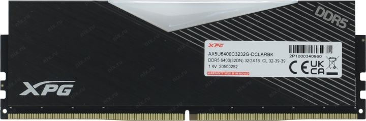 ADATA XPG Lancer RGB <AX5U6400C3232G-DCLARBK> DDR5 DIMM 64Gb KIT  2*32Gb <PC5-51200> CL32