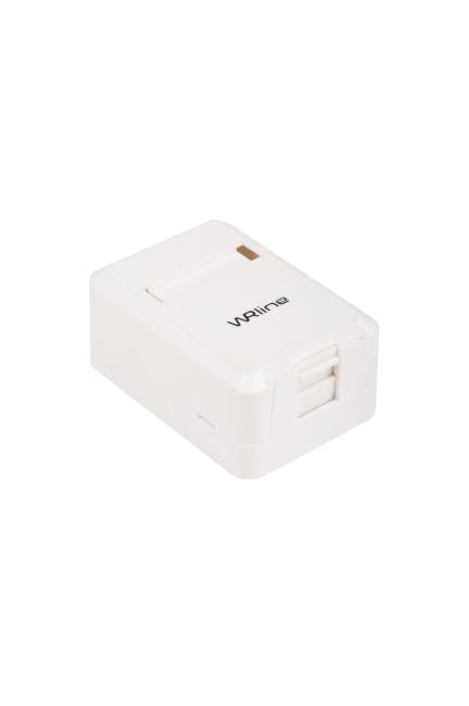 WRline WR-MB-1 Корпус настенной розетки для установки 1-ой вставки типа  Keystone  Jack,  цвет белый