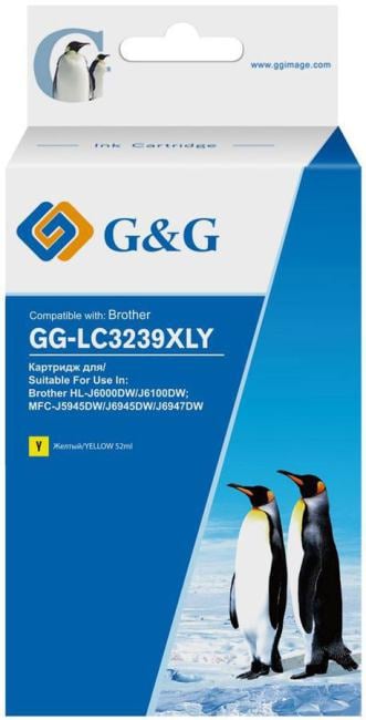Картридж G&G GG-LC3239XLY Yellow  для Brother HL-J6000DW/J6100DW
