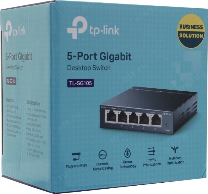 TP-LINK <TL-SG105> 5-Port Gigabit Desktop  Switch (5UTP 1000Mbps)