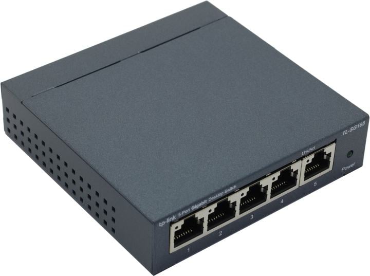 Коммутатор TP-LINK TL-SG105, 5×1GbE, настольный