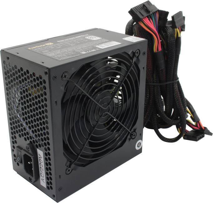Блок питания ATX 650Вт ExeGate 650PPH-LT-S EX282046RUS-S 80 PLUS (20+4pin) APFC 120mm fan 5xSATA 3xIDE RTL