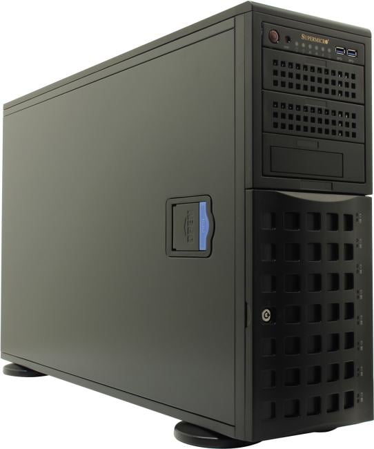 Серверная платформа SuperServer SYS-741P-TRT (X13DEI-T, CSE-745BTS-R1K23BP) (2 x LGA-4677, 16xDDR5 Up to 4TB, 8x3.5" SATA3/SAS/4*NVME, Optional DVD-ROM drive, 2 M.2 NVMe, 4 PCIe 5.0 x16 fh, 2 PCIe 5.0 x8 fh, 2x 10GbE port, 2x 1200W Redundant Power)