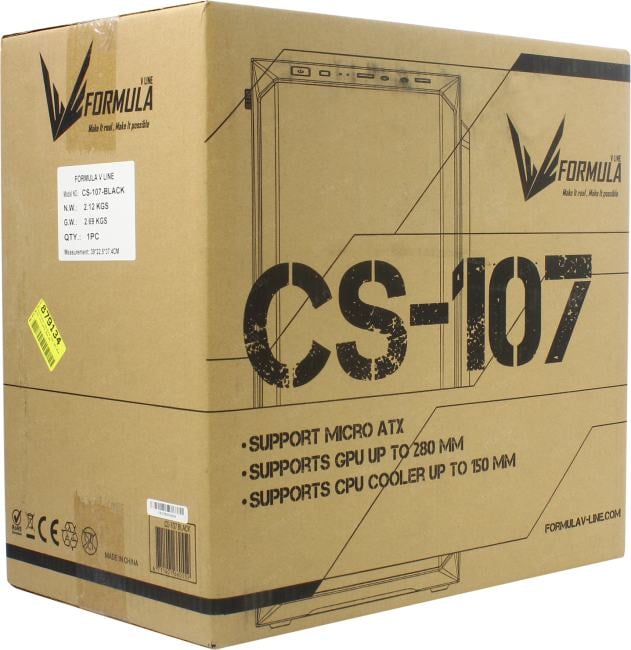 Minitower Formula  <CS-107-BLACK>  MicroATX  без БП