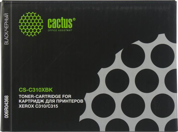 Картридж лазерный Cactus CS-C310XBK (006R04368) черный (8000 стр.) для Xerox C310/C315