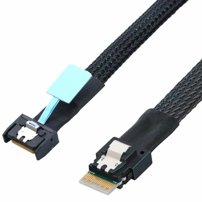 Кабель JPC P4900DN00800-3, Slimline SAS x4, 0.8м, 85 Ом