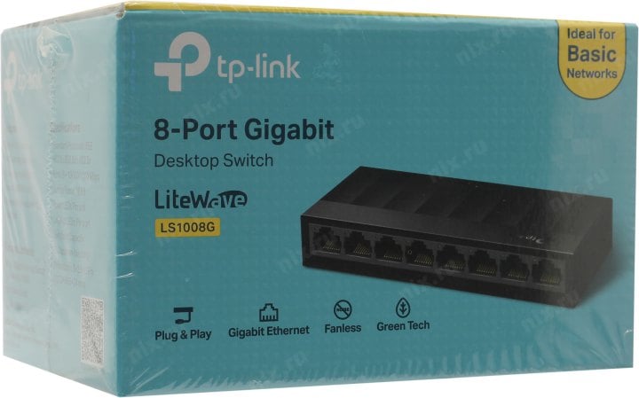 TP-LINK <LS1008G> Неуправляемый коммутатор  (8UTP  1000Mbps)