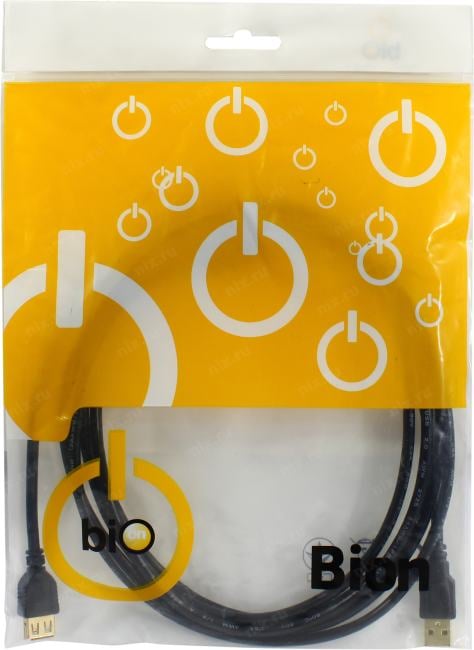 Bion <BXP-CCF-USB2-AMAF-030> Кабель удлинительный USB 2.0 A-->A 3м,  2  фильтра