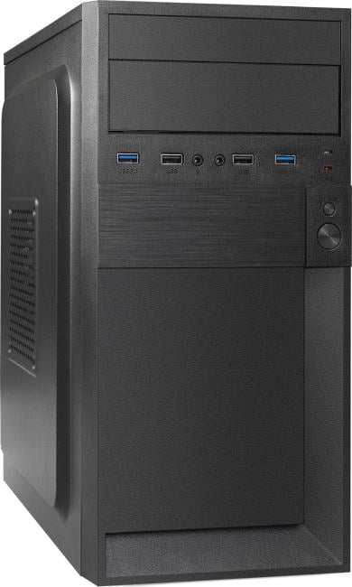 EX299181RUS Корпус Minitower ExeGate BAA-105U2-01-UNS500 (mATX,БП UNS500  с вент. 12см,2*USB+2*USB3.0,аудио,черный)