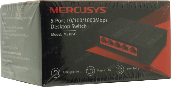 Mercusys <MS105G> 5-port Desktop Switch  (5UTP  1000Mbps)