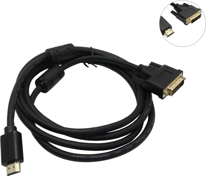 Кабель TV-COM LCG135F-2м, HDMI to DVI-D Dual Link, 2м