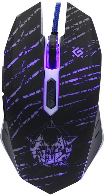 Defender Dark Agent Gaming Mouse <GM-590L> (RTL) USB  6btn+Roll  <52590>