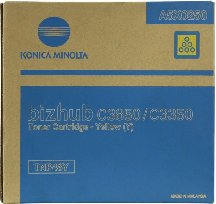 Тонер-картридж KONICA MINOLTA <A5X0250> TNP48Y Yellow  для bizhub C3350/C3850