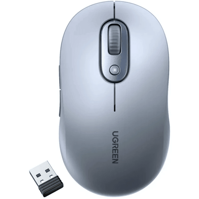 Мышь компьютерная беспроводная Ugreen M556, Multi-mode BT&GHz, серая
