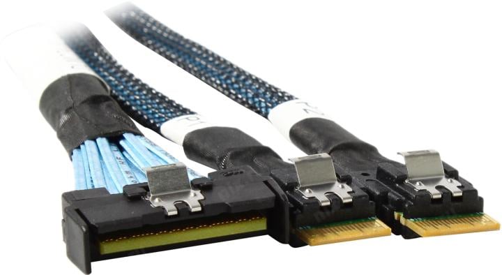 Кабель DiliVing DLMC74-8871, MCIO x8 – 2×Slimline SAS x4, 0.8м
