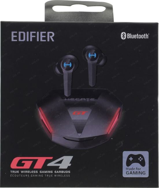 Наушники с микрофоном Edifier GT4 <Black>  (Bluetooth  5.2)
