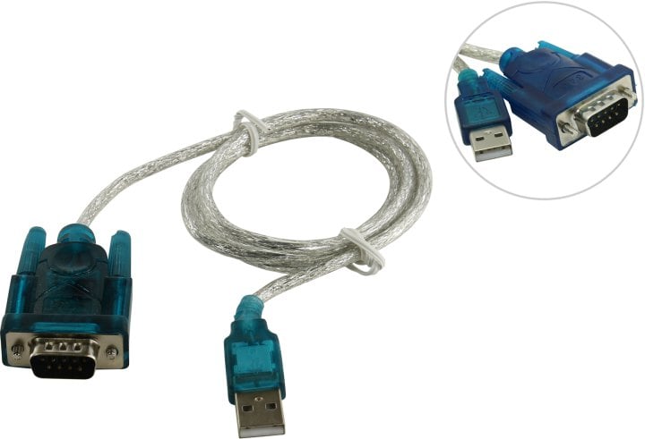 Кабель-адаптер ORIENT USS-102, USB-A → RS-232 DB9M, CH340, 1.2 м
