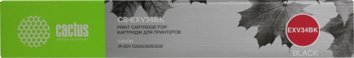 Тонер-картридж Cactus CS-EXV34BK для Canon iR  Advance  C2020/2025/2030
