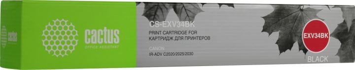 Картридж лазерный Cactus CS-EXV34BK C-EXV34 BK черный (23000стр.) для Canon IR Advance C2030L/C2030i/C2020L/C2020i/C2025i