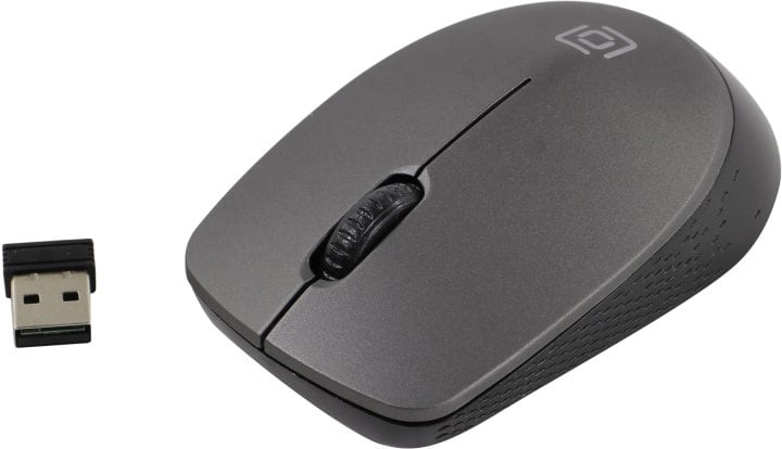 OKLICK Wireless Optical Mouse <486MW> <Black&Grey> (RTL)  USB 3btn+Roll <1196552>