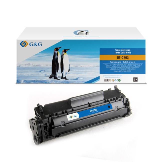 Картридж G&G GG-C703 Black для HP LaserJet 1010/12/15/20/22  3015/20/30, Canon LBP-2900/3000