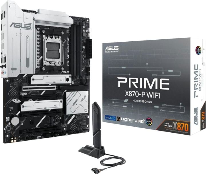 ASUS PRIME X870-P WIFI (RTL) AM5 <X870> 4xPCI-E HDMI  2.5GbLAN+WiFi+BT  SATA  ATX 4DDR5
