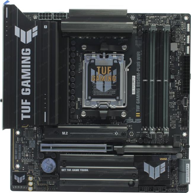 ASUS TUF GAMING B850M-PLUS WIFI (RTL) AM5 <B850> PCI-E HDMI+DP 2.5GbLAN+WiFi+BT SATA  MicroATX  4DDR5