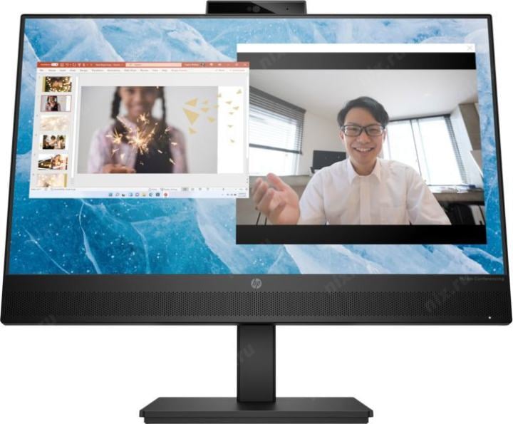 678U5AA Монитор HP 23.8" M24m серебристый IPS 16:9 HDMI M/M Cam матовая HAS 300cd 75Hz VGA DP  FHD USB 6.3кг