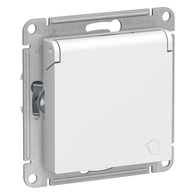 Schneider Electric AtlasDesign <ATN000146> Розетка (2К+З,  внутр.,  с  крышкой, белый)