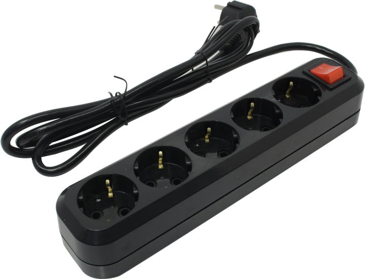 5bites SP5B-318 Сетевой фильтр 5S / 3*1.5MM2 / 16A / ABS / 1.8M / BLACK