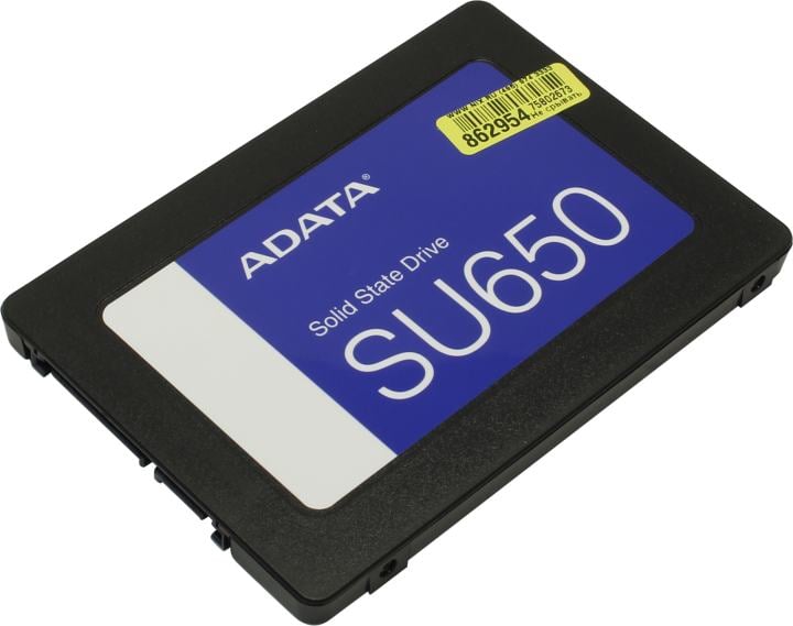 Твердотельный накопитель/ ADATA SSD Ultimate SU650, 2000GB, 2.5" 7mm, SATA3, 3D TLC,R/W 520/450MB/s, IOPs 40 000/65 000, TBW 1120, DWPD 1 (3 года)