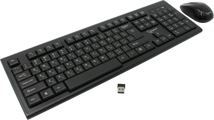 Комплект клавиатура+мышь Gembird KBS-8002, беспроводной, 2.4ГГц