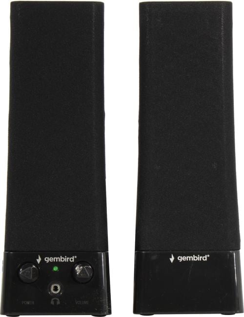 <085648> Акустическая система Gembird SPK-500 (6Вт, регулятор громкости, питание от сети) черный [SPK-500]
