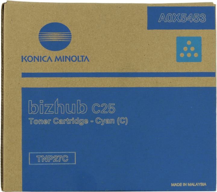 Картридж лазерный Konica Minolta TNP-27C/A0X5453, голубой, 6000 страниц, оригинальный