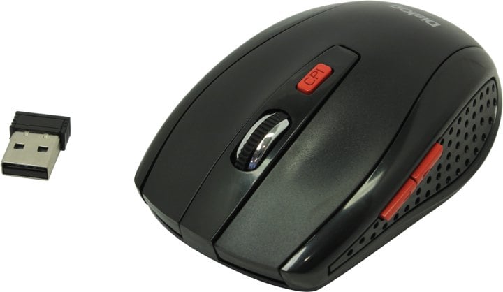 Мышь Dialog MROP-01U, RF 2.4G, оптическая, 5 кнопок, USB, черная