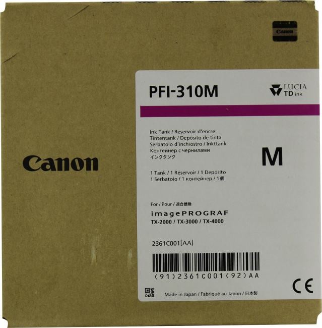 Чернильный контейнер Canon PFI-310M Magenta  для  TX-2000/TX-3000/TX-4000