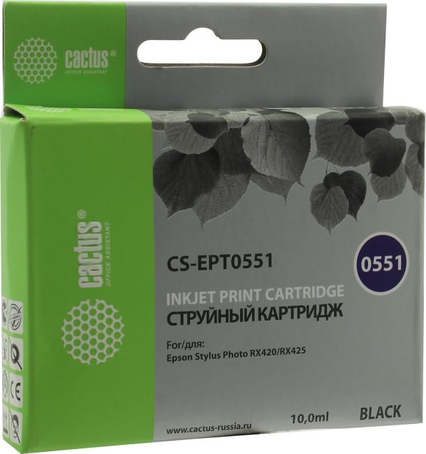 Картридж Cactus CS-EPT0551 Black  для R240/R245, RX420/RX425/RX520
